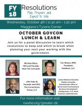 October Lunch & Learn October Lunch & Learn